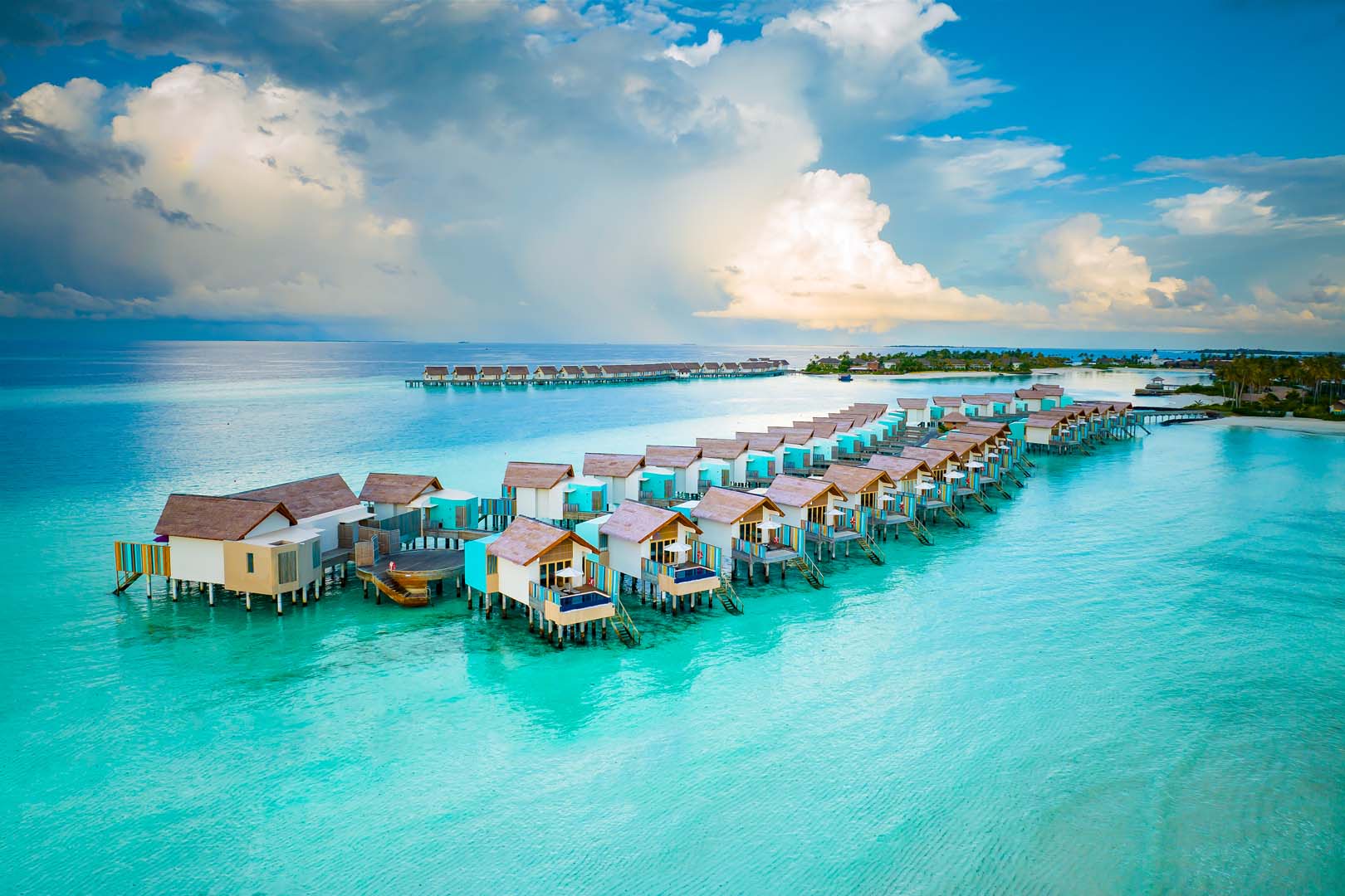 Hard Rock Hotel Maldives Aerial Overwater Villas