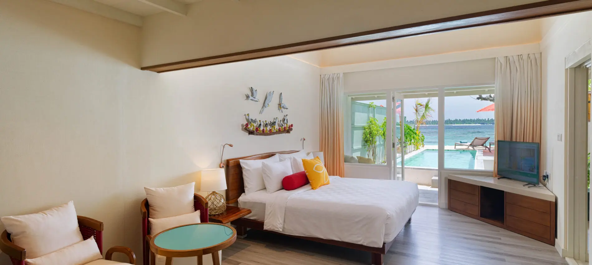 玩轉馬爾地夫_OBLU NATURE Helengeli_奧露島_two bedroom family villa with pool_臥室1
